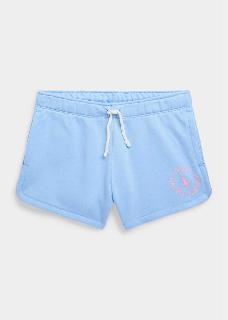 Shorts Ralph Lauren Niña 7-14 Años Big Pony Logo Terry Chile Azules WOZIA-8305